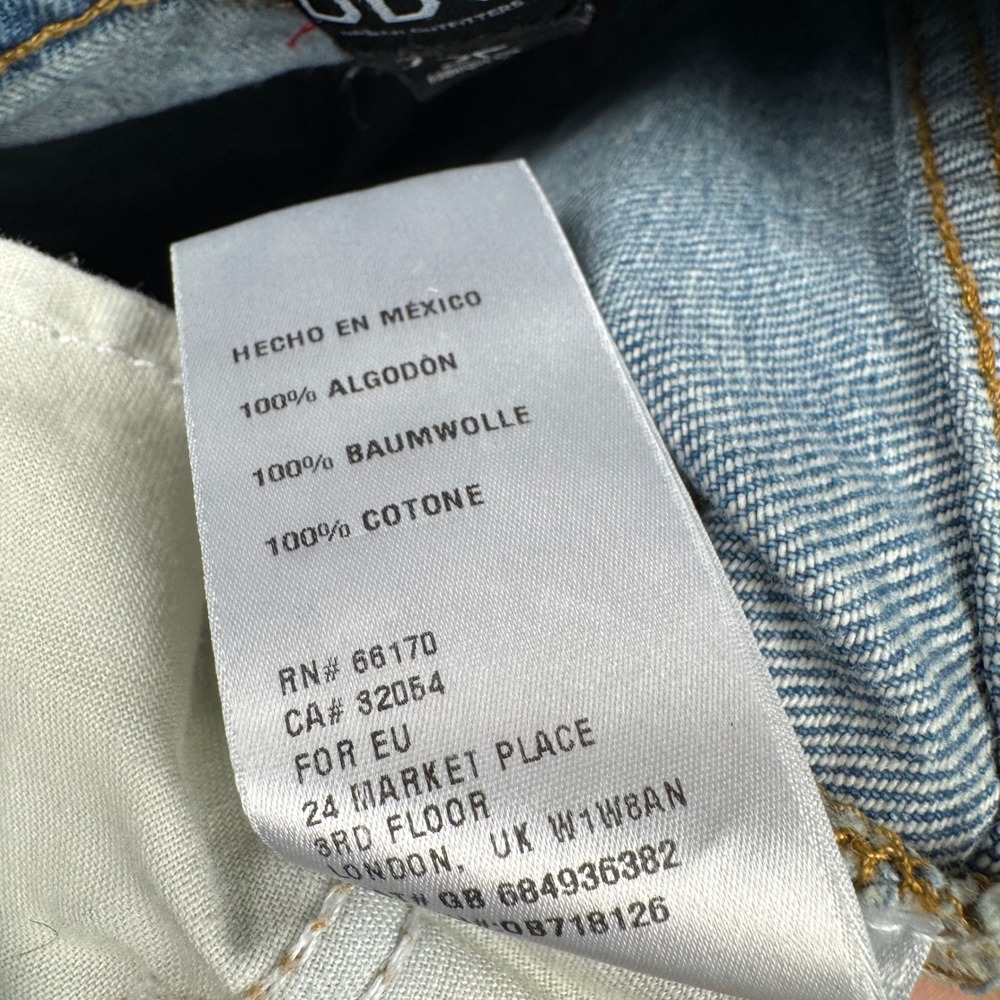 BDG Urban Outfitters Wide Leg Jeans 25 Ripped Distressed Frayed Hem Light Wash - Picture 8 of 11